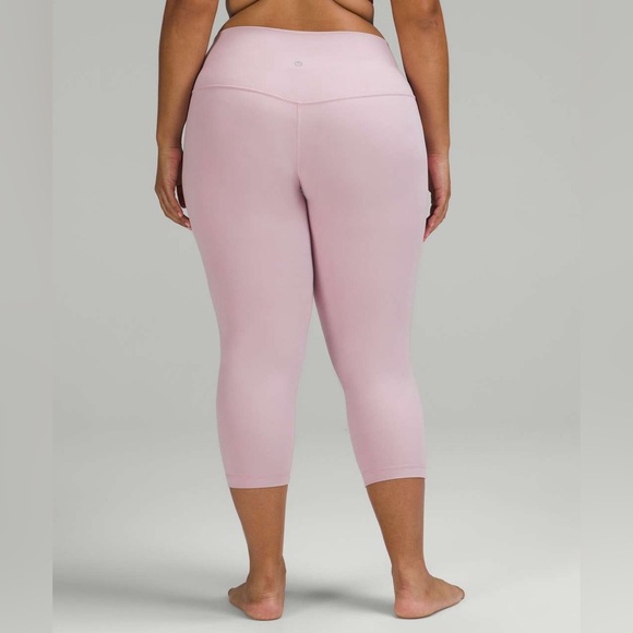 Lululemon Light Pink Align High Rise Crop 23" Sport Leggings Women’s Size 10 - Picture 2 of 7